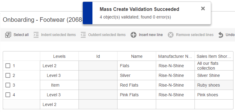Using a Mass Creation Screen and Widget