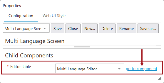 Configuring a Multi Language Screen