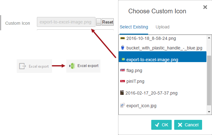 Node Button Action Button Configuration on a Node List