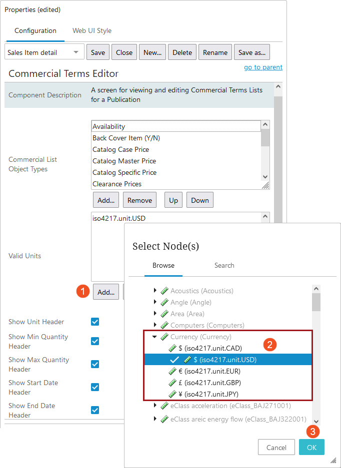 Working with Commercial Data in the Publishing Web UI