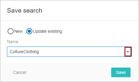 Save Search Button Search Screen Search Configuration