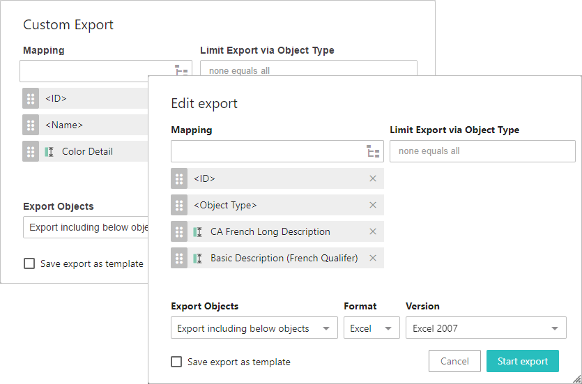Custom Export Action