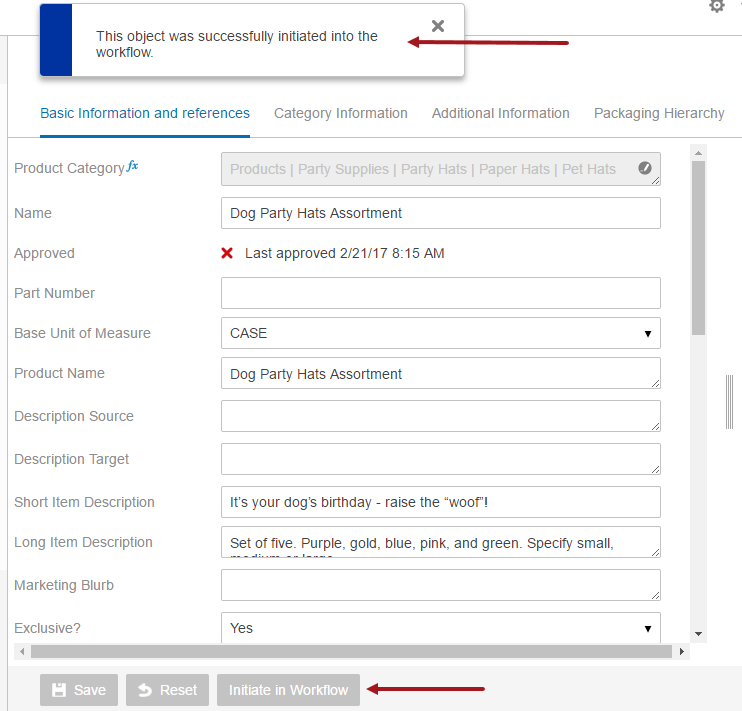 Initiating Objects in a Workflow using Web UI