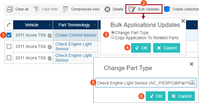Business Action: Change Part Type