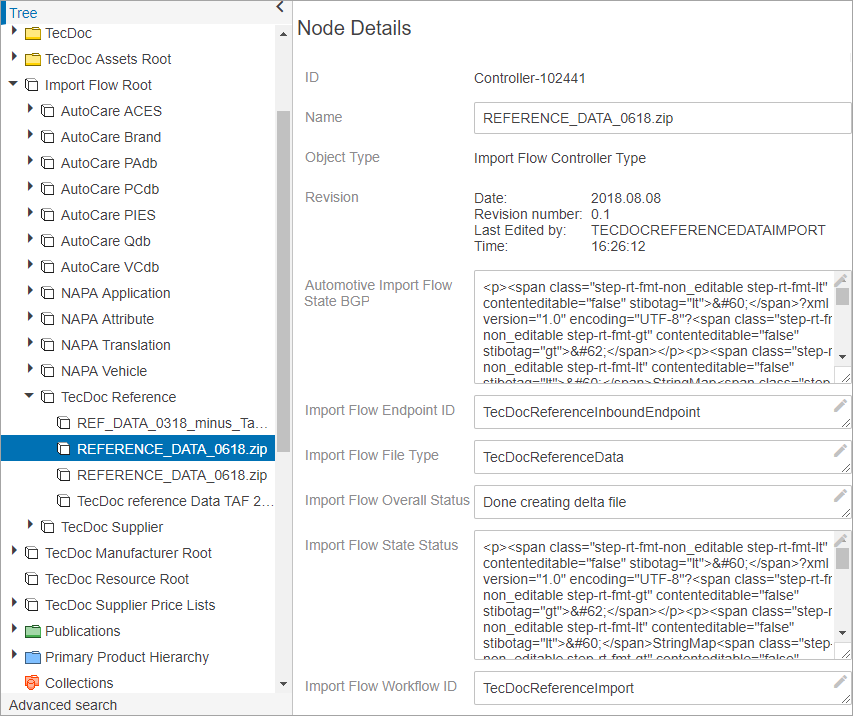 Importing Reference Data Files via Web UI