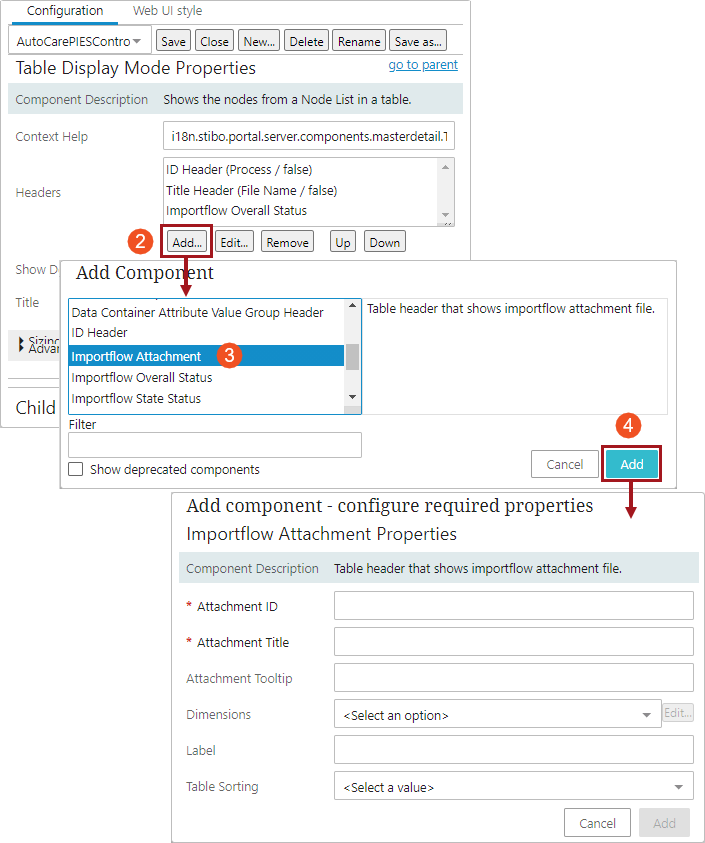 Importflow Attachment Component in Controller Screen
