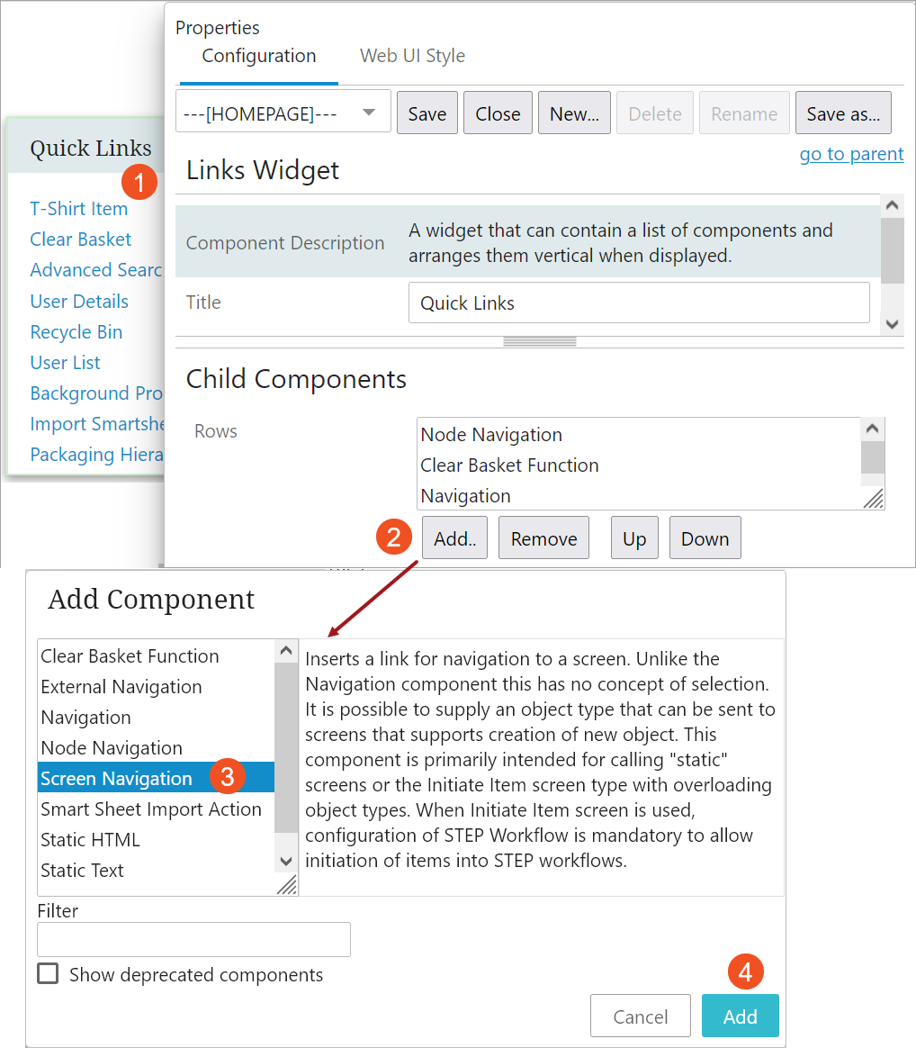 Accessing Application Editor and Manager Screens