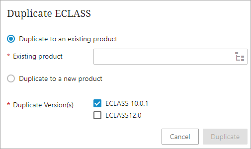 ECLASS Advanced Editor Screen