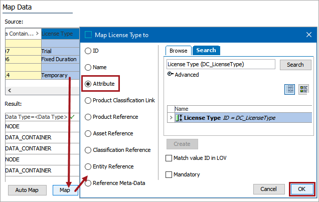 Data Container Type ID - Map Inbound