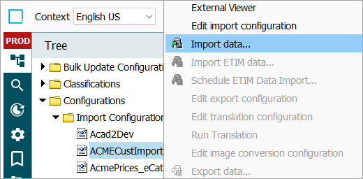 Creating a Data Import