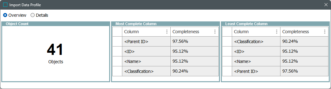 Inbound Map Data - Generate Profile