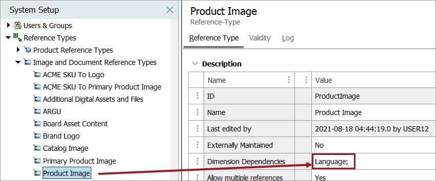 Dimension Dependent Reference and Link Types