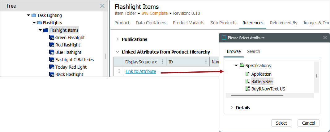 Creating a Product Attribute Link