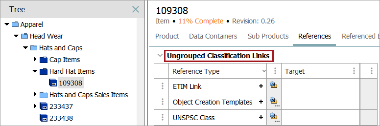 Attribute Groups for Reference and Link Types