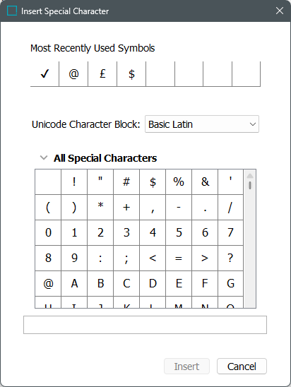 Tag Character Special Character Tags