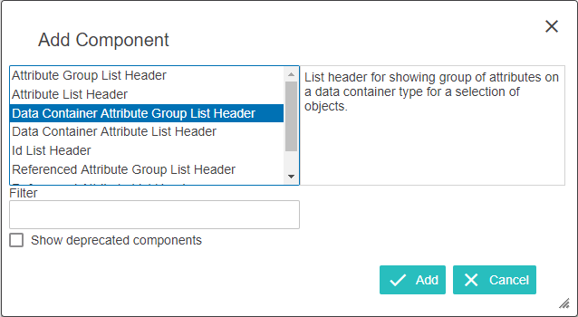 Data Containers in Web UI