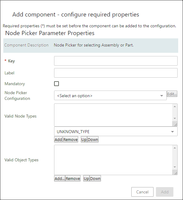Node Picker Parameter Component