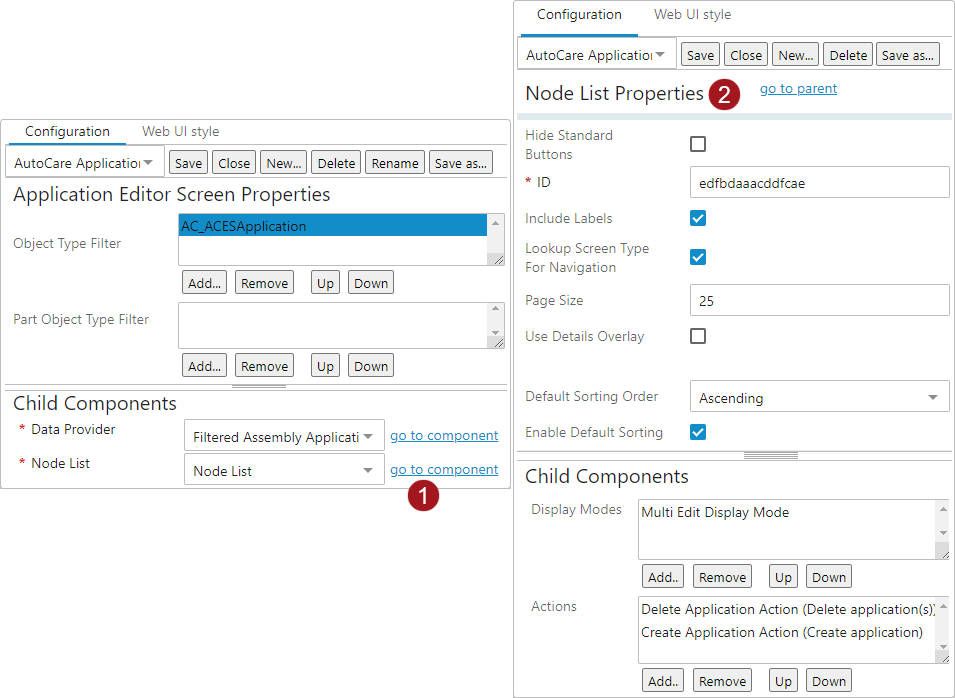 Application Editor Screen
