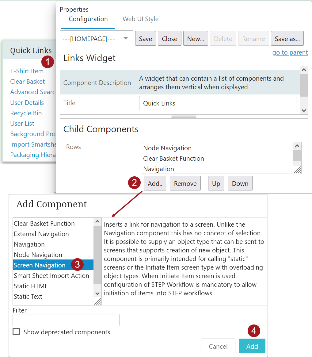 Accessing Application Editor and Manager Screens