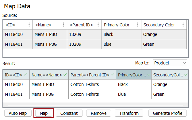 Inbound Map Data - Map