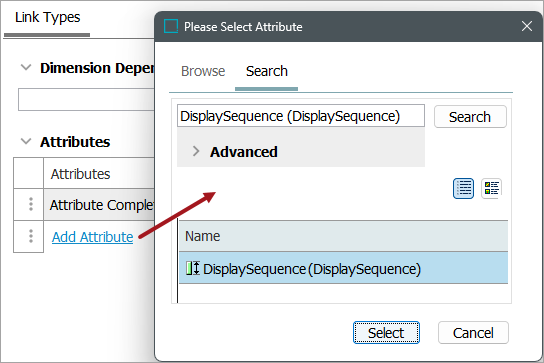 Setting Up an Attribute Link Type