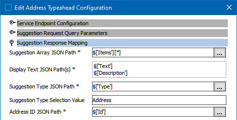 STEP Workbench Configure Address Typeahead