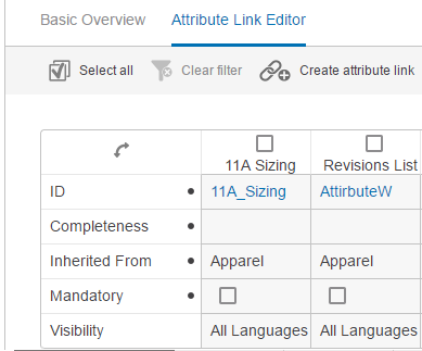 Configuring the Attribute Link Editor Screen