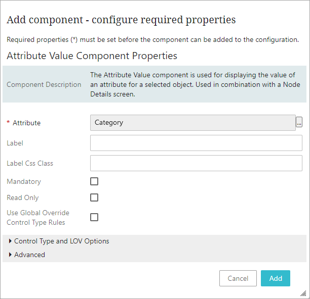 Attribute Value Component
