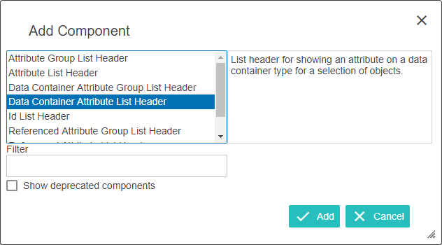 Data Containers in Web UI