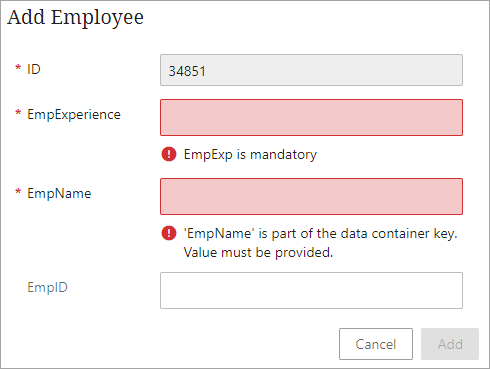 Globally Configured Multi Edit Data Container