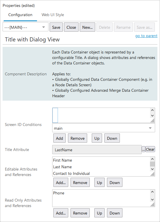 Global Data Container Representations