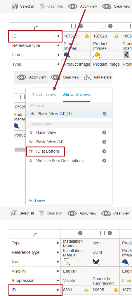 User Configurable Views