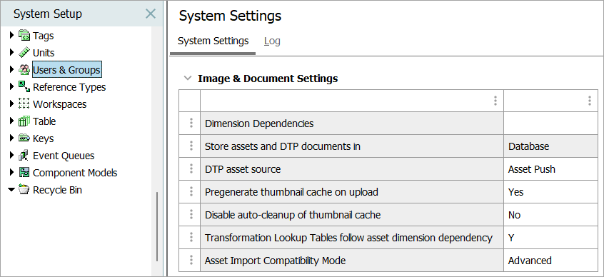 Image and Document Settings