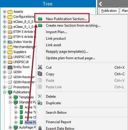 Creating a Section