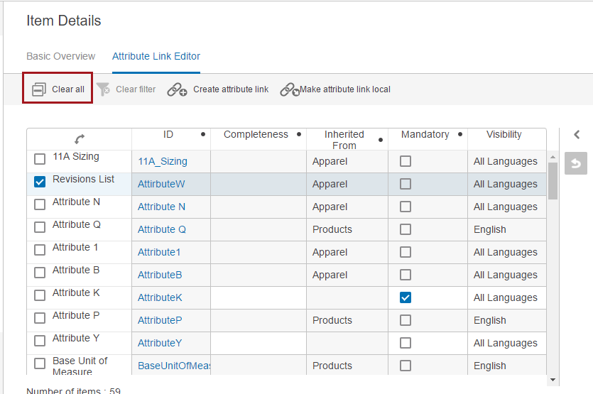 Editing Attribute Links in Web UI