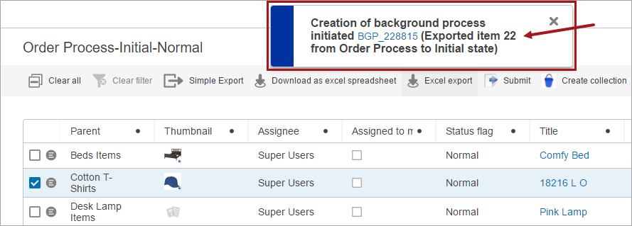 Background Process List Screen