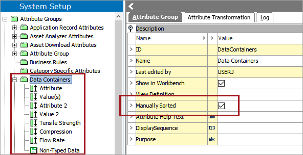 Data Containers in Web UI