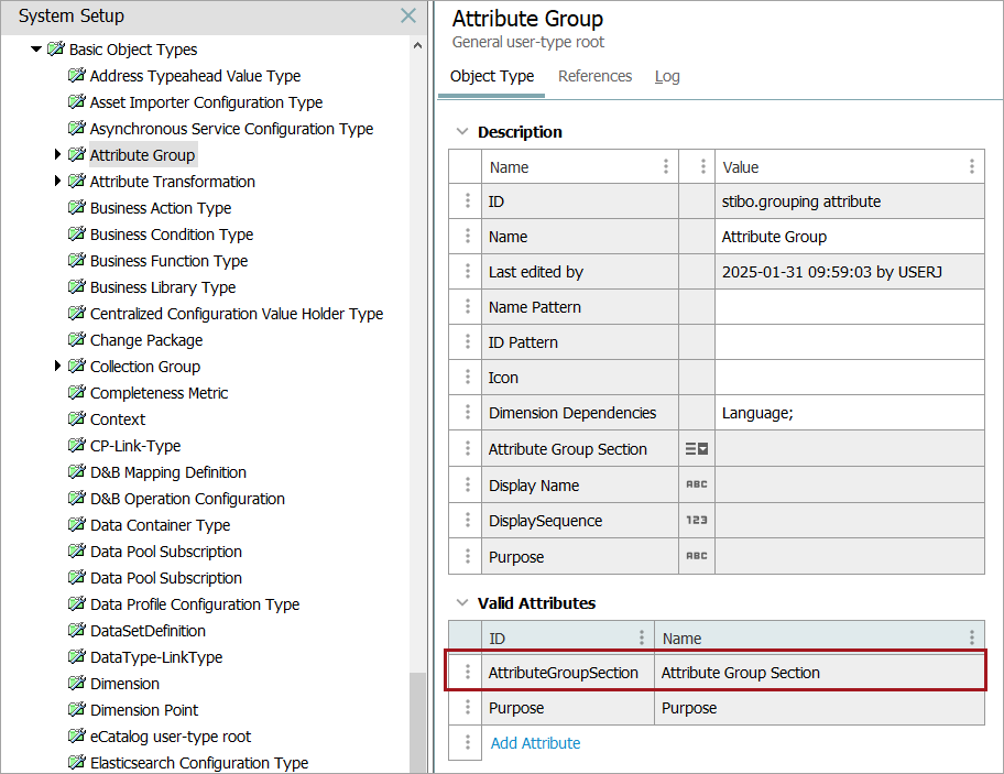Modifying Sections on the Product Editor Screen