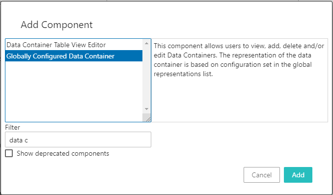 Globally Configured Data Container (superseded)