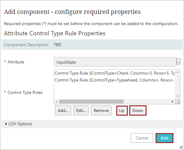 Override Control Type Rule