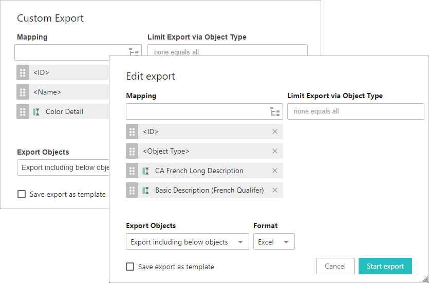 Custom Export Action