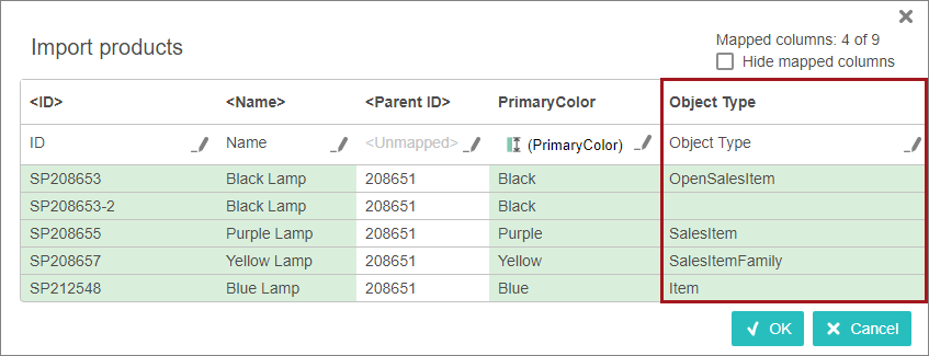 Mapping Object Type