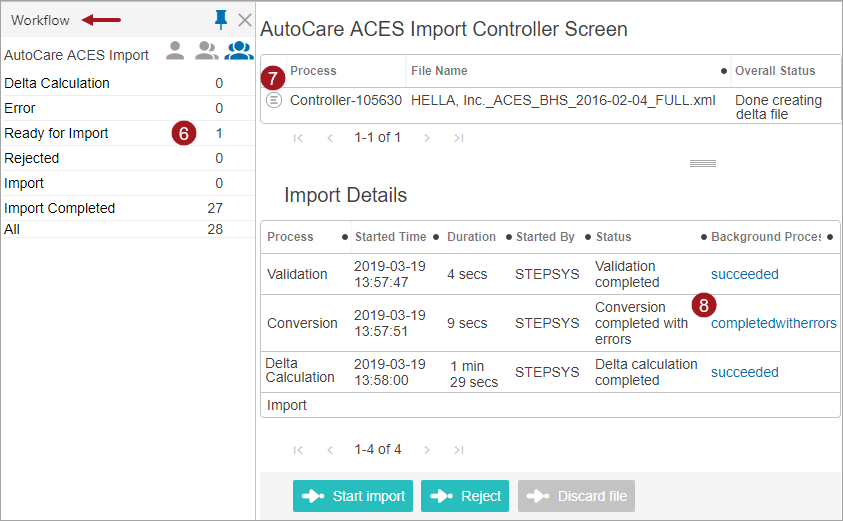 Importing ACES Files via Web UI