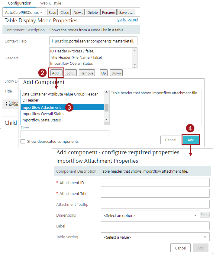 Importflow Attachment Component in Controller Screen