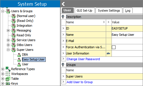 1. Create Easy Setup User